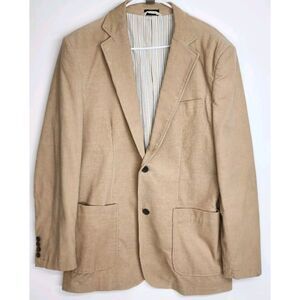 Mens Size Medium Consensus SportsWear Corduroy Tan Sports Coat